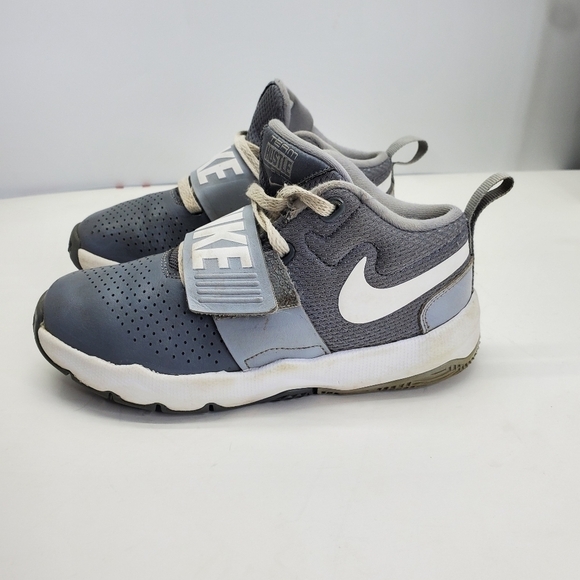 Nike Shoes 13.5 C Team Hustle D 881941-005 BB Cool Grey Wolf Gray White - Picture 7 of 12